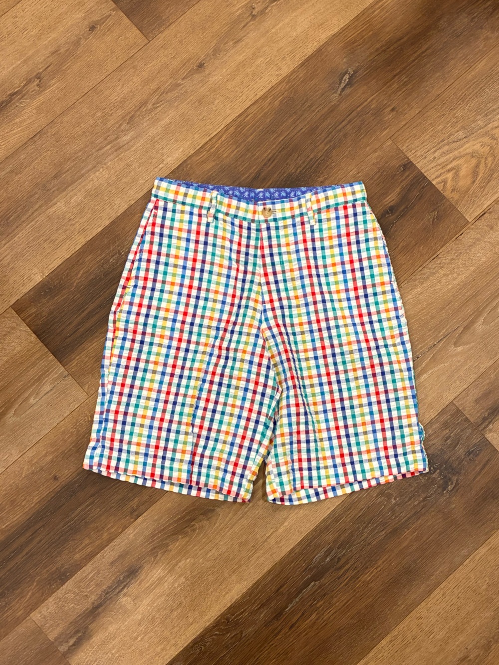 J. Bailey Bright Plaid Shorts Primary Summer Bottoms 10 Boy